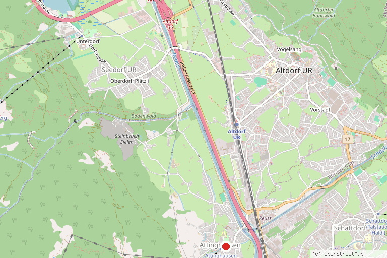 Karte mit der Lage von Skigebiet Brüsti