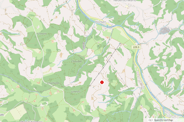 Karte mit der Lage von Skilift Eggiwil