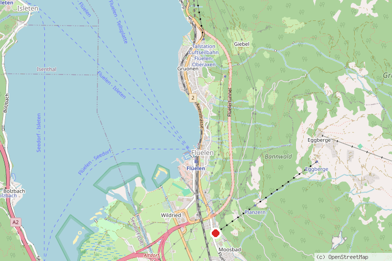 Karte mit der Lage von Skigebiet Eggberge