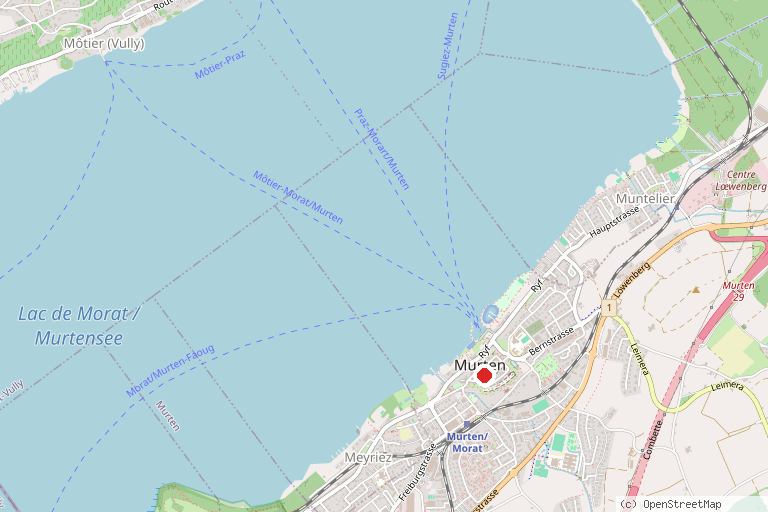 Karte mit der Lage von Murten