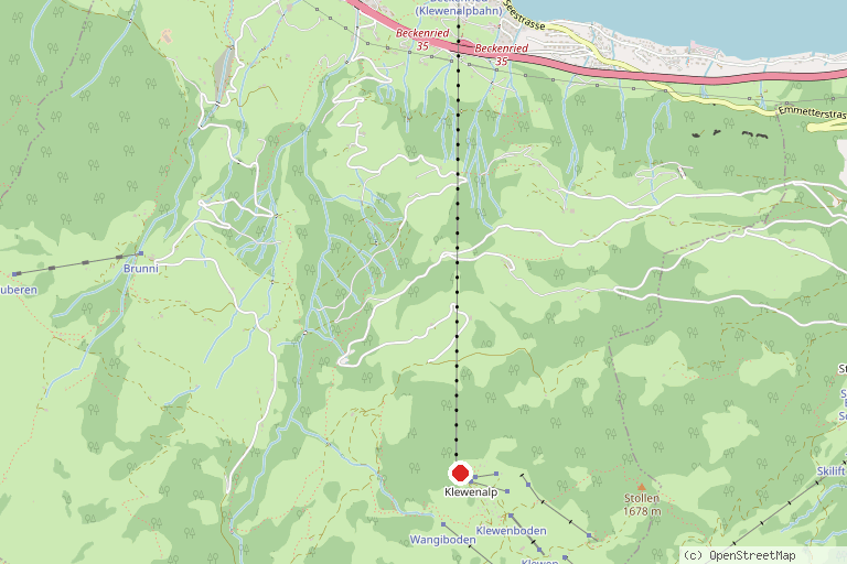 Karte mit der Lage von Klewenalp