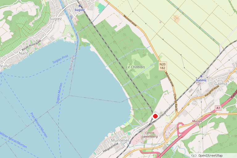 Karte mit der Lage von BattleKart Murtensee