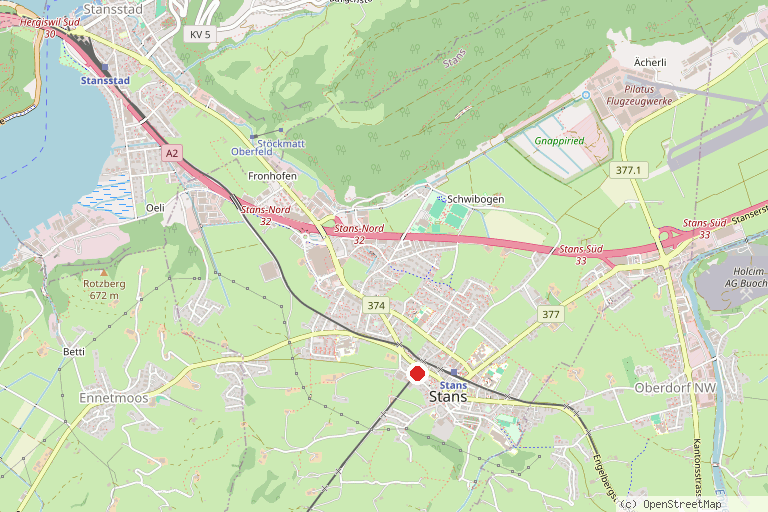 Karte mit der Lage von Nidwaldner Höhenweg