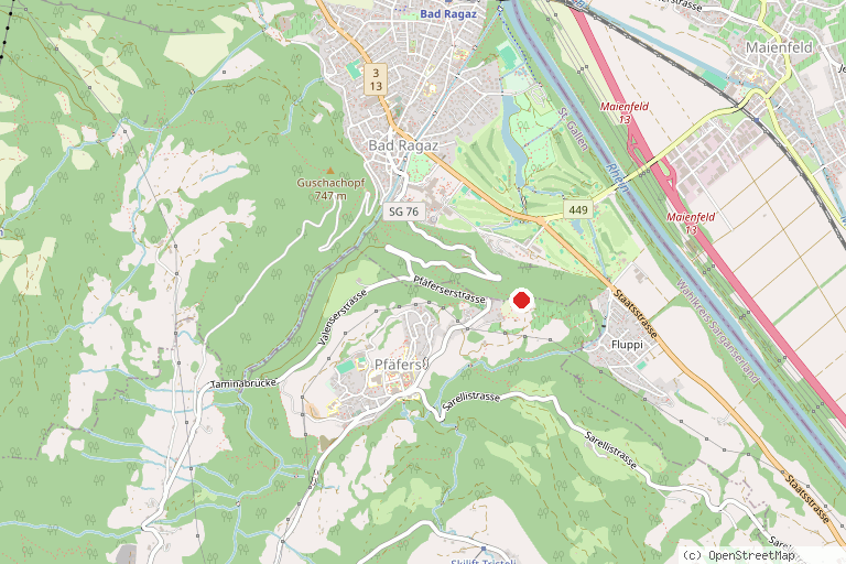 Karte mit der Lage von Burg Wartenstein