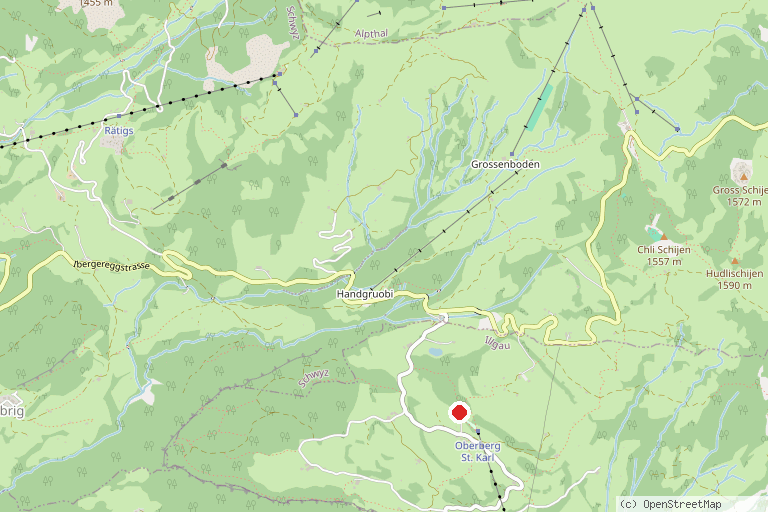 Karte mit der Lage von Chäferliweg Illgau