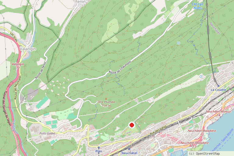 Karte mit der Lage von Dürrenmatt-Zentrum