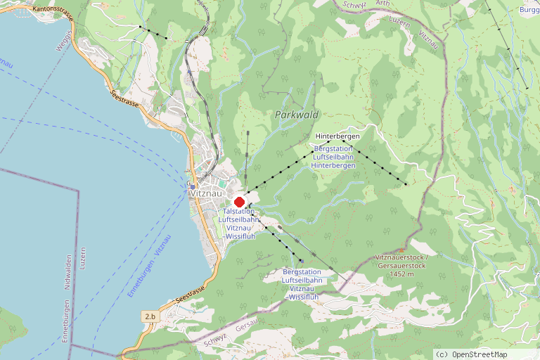 Karte mit der Lage von Panoramabänkli Märis auf der Wissifluh