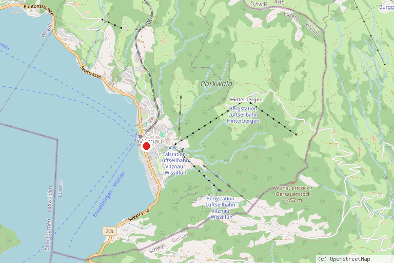 Karte mit der Lage von Rigi-Bahnen