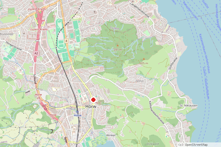 Karte mit der Lage von Modelleisenbahnanlage Zentrum