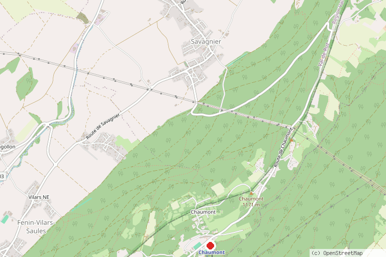 Karte mit der Lage von Parc Aventure Chaumont