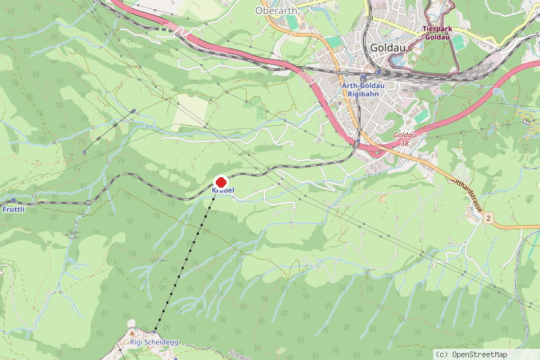 Karte mit der Lage von Skigebiet Rigi Scheidegg-Burggeist