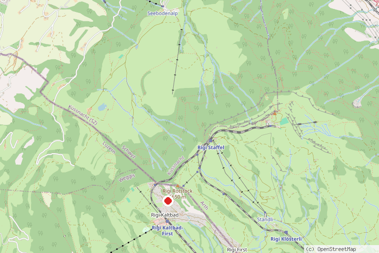 Karte mit der Lage von Mineralbad Rigi Kaltbad