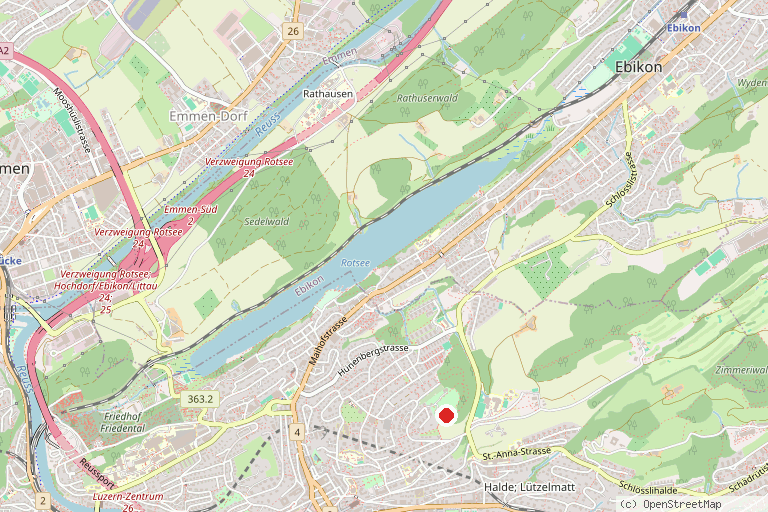 Karte mit der Lage von Dreilindenpark