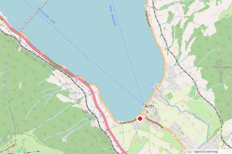 Karte mit der Lage von Minigolf Arth