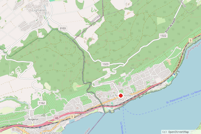 Karte mit der Lage von La Neuveville