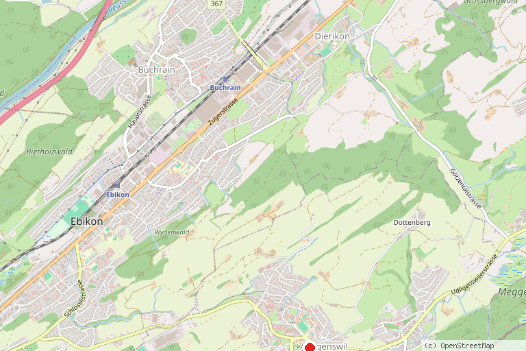Karte mit der Lage von Feuerwehrmuseum Adligenswil
