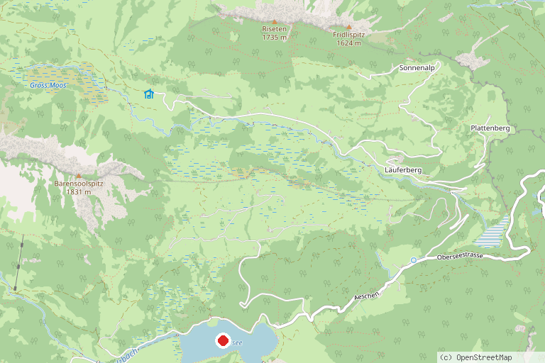 Karte mit der Lage von Obersee (Glarus)