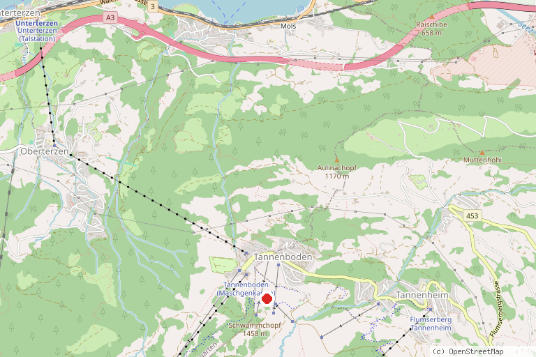 Karte mit der Lage von Flumserberg