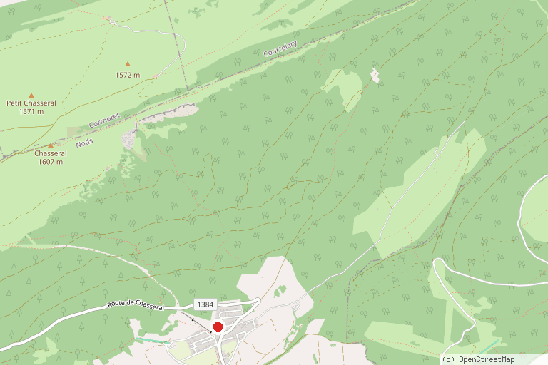 Karte mit der Lage von Téléski de Nods - Chasseral