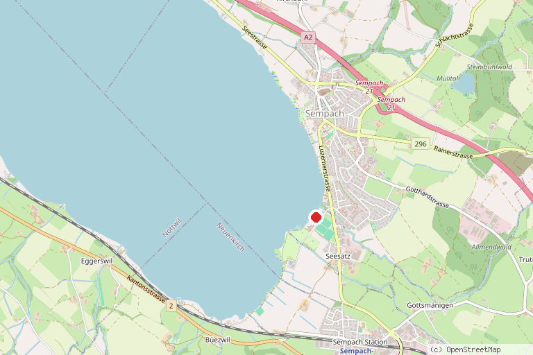 Karte mit der Lage von Seebad Sempach