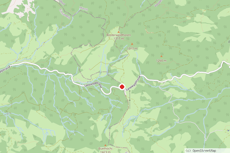 Karte mit der Lage von Skilift Sattelegg
