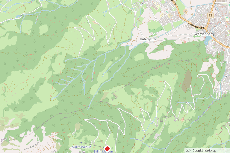 Karte mit der Lage von Berghaus Malbun Buchserberg
