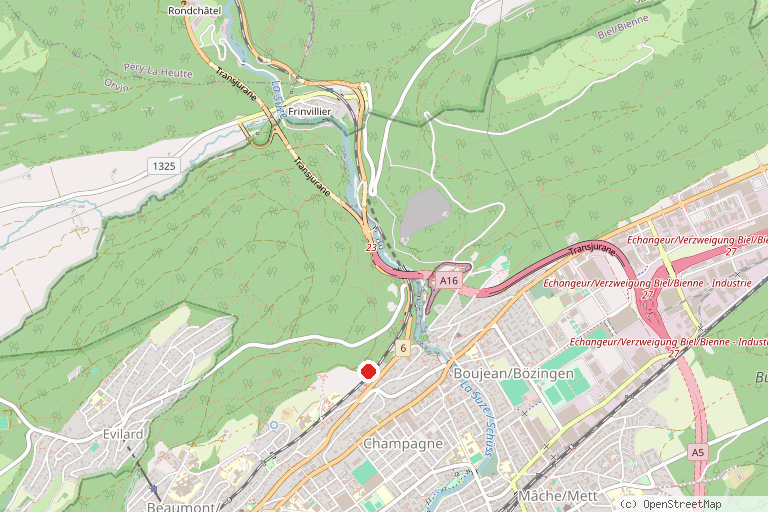 Karte mit der Lage von Taubenlochschlucht
