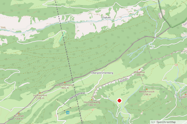 Karte mit der Lage von Naturwaldreservat Bettlachstock