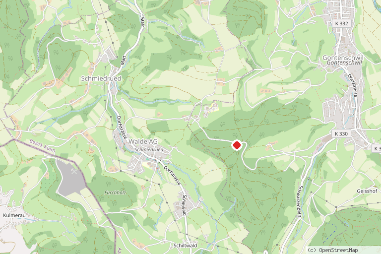Karte mit der Lage von Zurich vitaparcours Gontenschwil