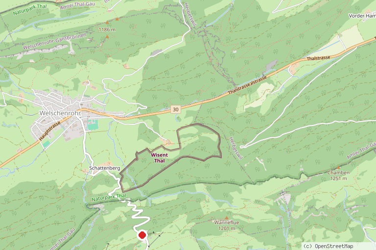 Karte mit der Lage von Balmberg