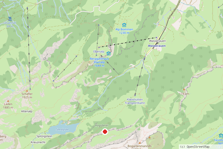 Karte mit der Lage von Fählensee