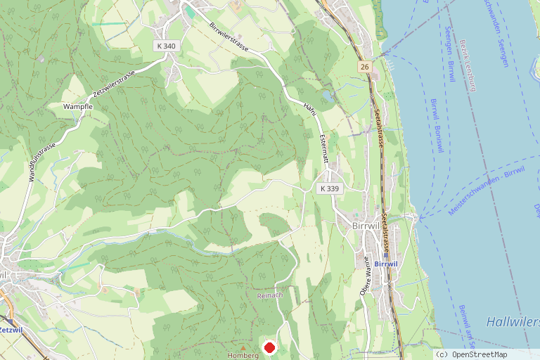 Karte mit der Lage von Gasthof Homberg