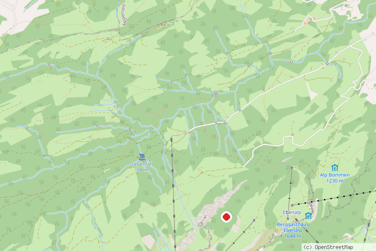 Karte mit der Lage von Ebenalp und Wildkirchli