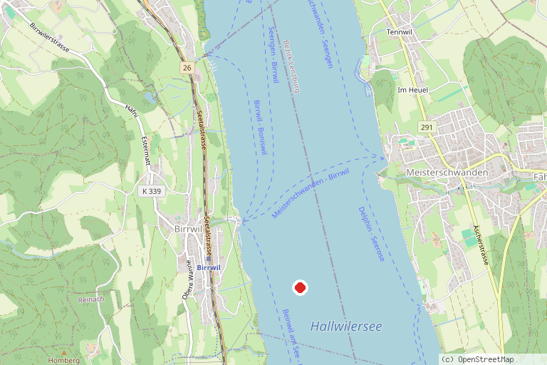 Karte mit der Lage von Schloss Hallwyl