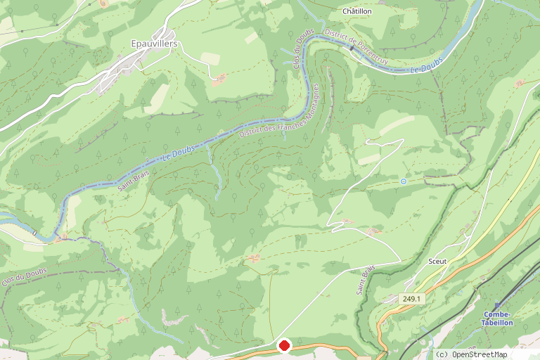 Karte mit der Lage von Le Mont - Saint Brais III, paläolithische und spätbronzezeitliche Unterstände