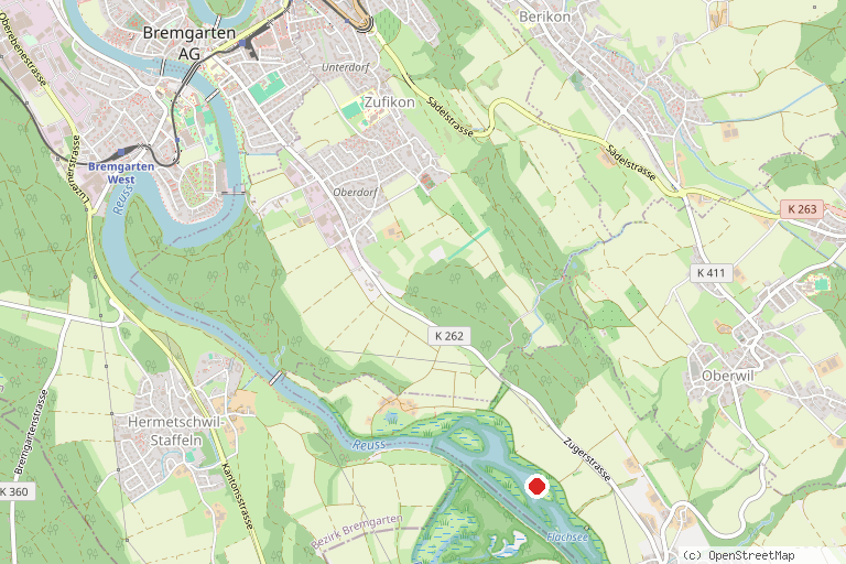 Karte mit der Lage von Flachsee