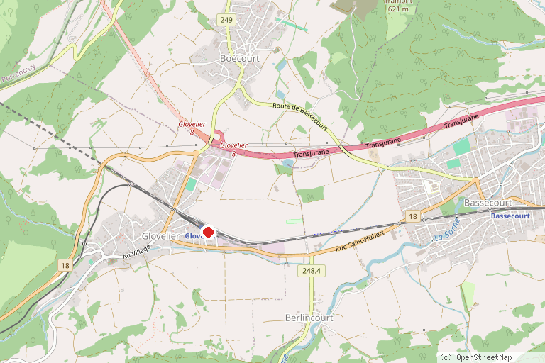 Karte mit der Lage von Train des Horlogers
