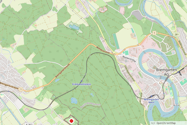 Karte mit der Lage von Tierpark Waltenschwil