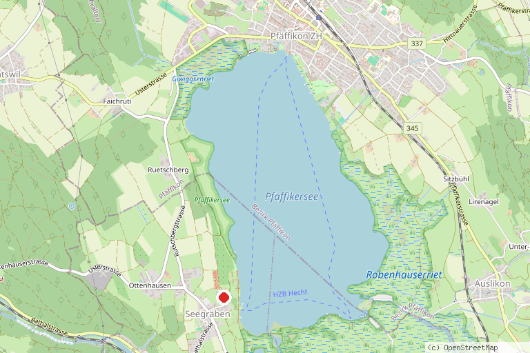 Karte mit der Lage von Juckerhof Seegräben