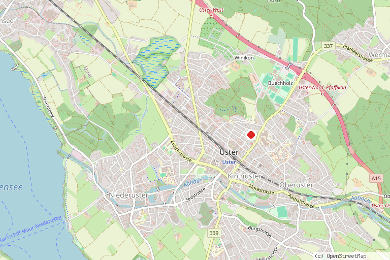 Karte mit der Lage von Reitschule Uster