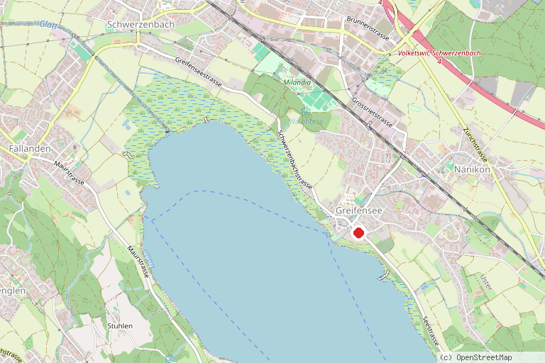 Karte mit der Lage von Greifensee-Rundweg