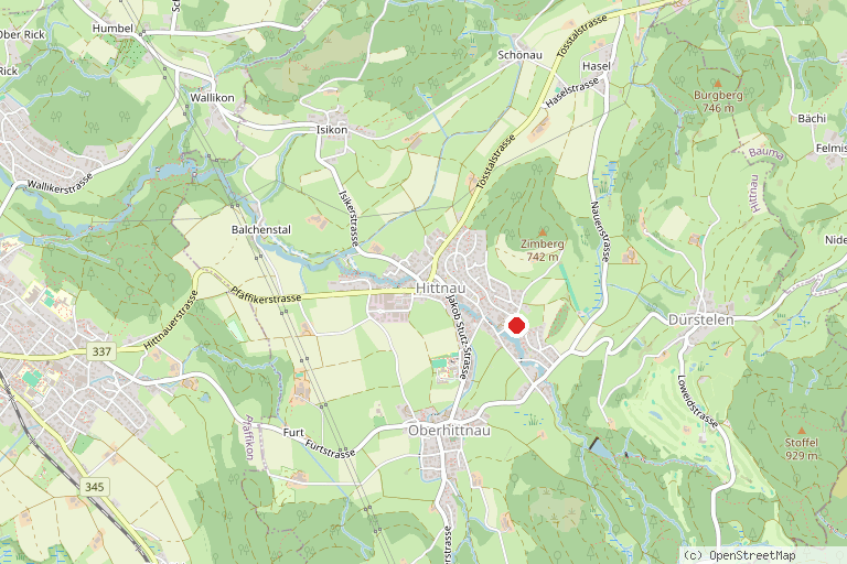 Karte mit der Lage von Ponyschür Schönau
