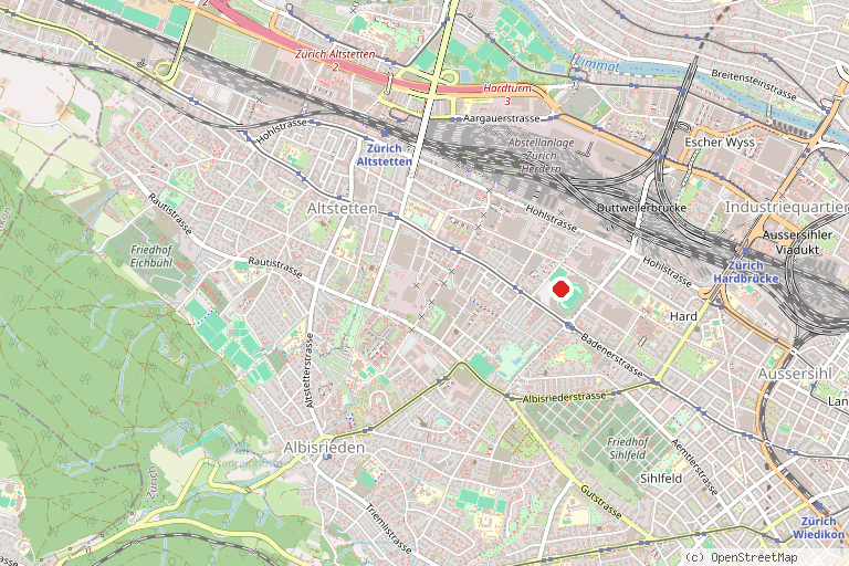Karte mit der Lage von Weltklasse Zürich