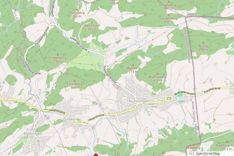 Karte mit der Lage von Burgruine Gilgenberg