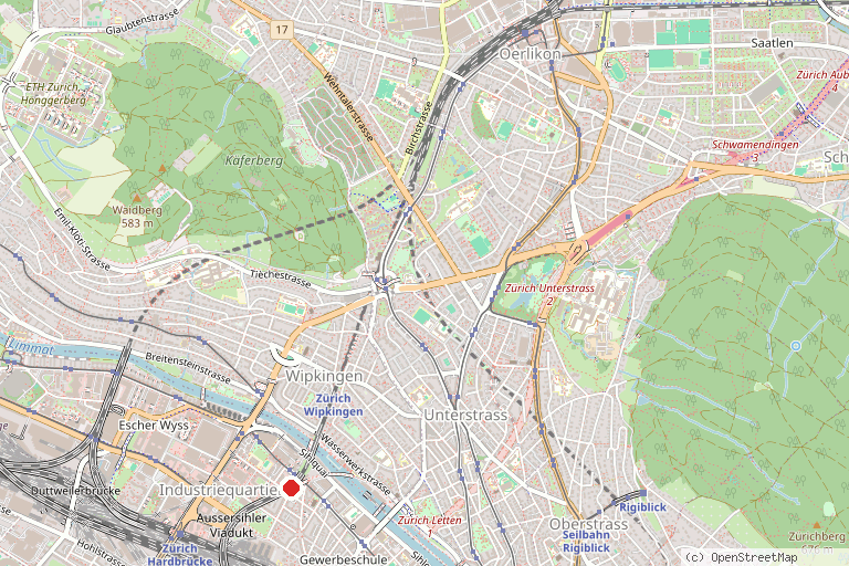 Karte mit der Lage von Markthalle im Viadukt