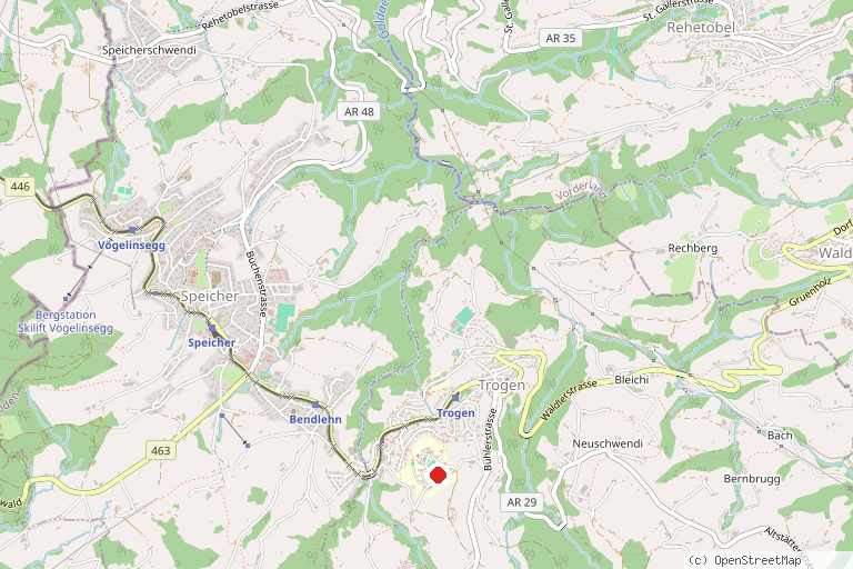 Karte mit der Lage von Besucherzentrum Kinderdorf Pestalozzi