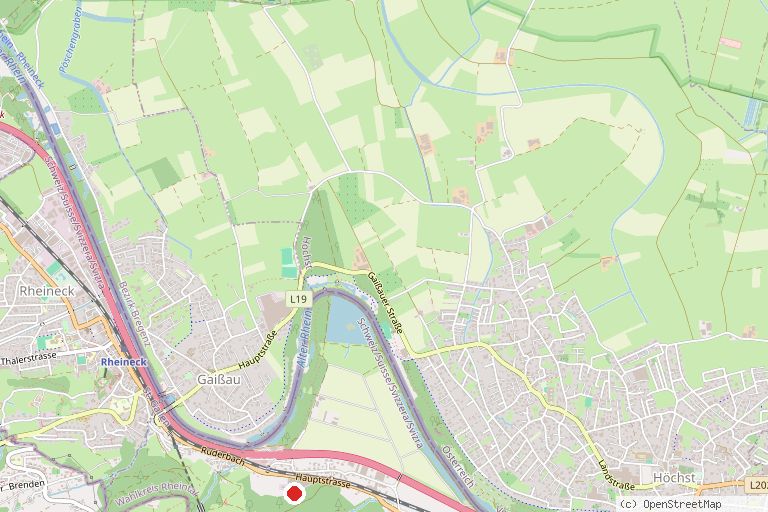 Karte mit der Lage von Bergbahn Rheineck–Walzenhausen