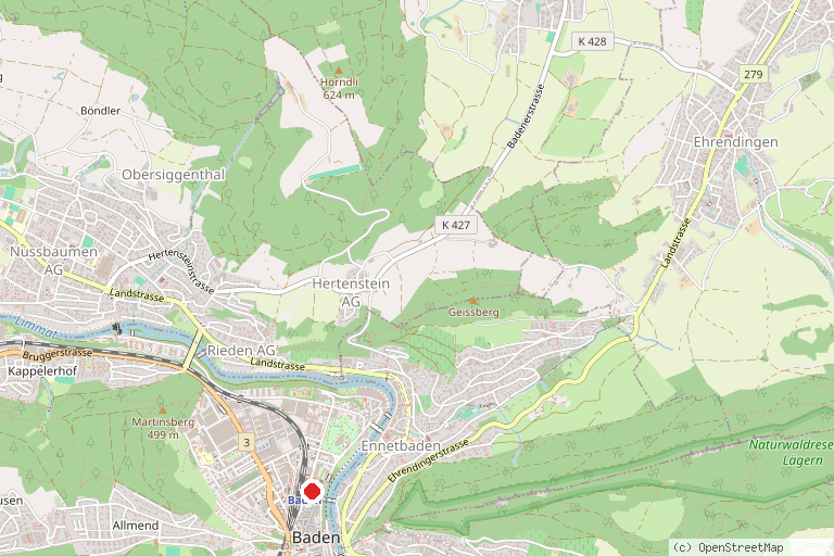 Karte mit der Lage von Kulturweg Limmat