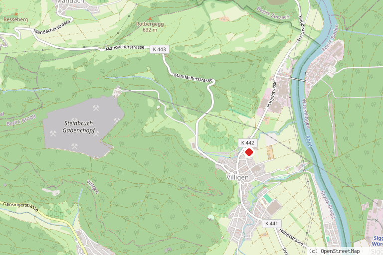 Karte mit der Lage von Geissberg (Aargau)