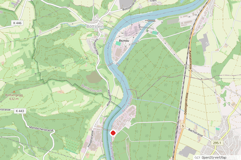 Karte mit der Lage von PSI Besucherzentrum psi forum
